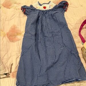 Blue Checkered Kids Dress